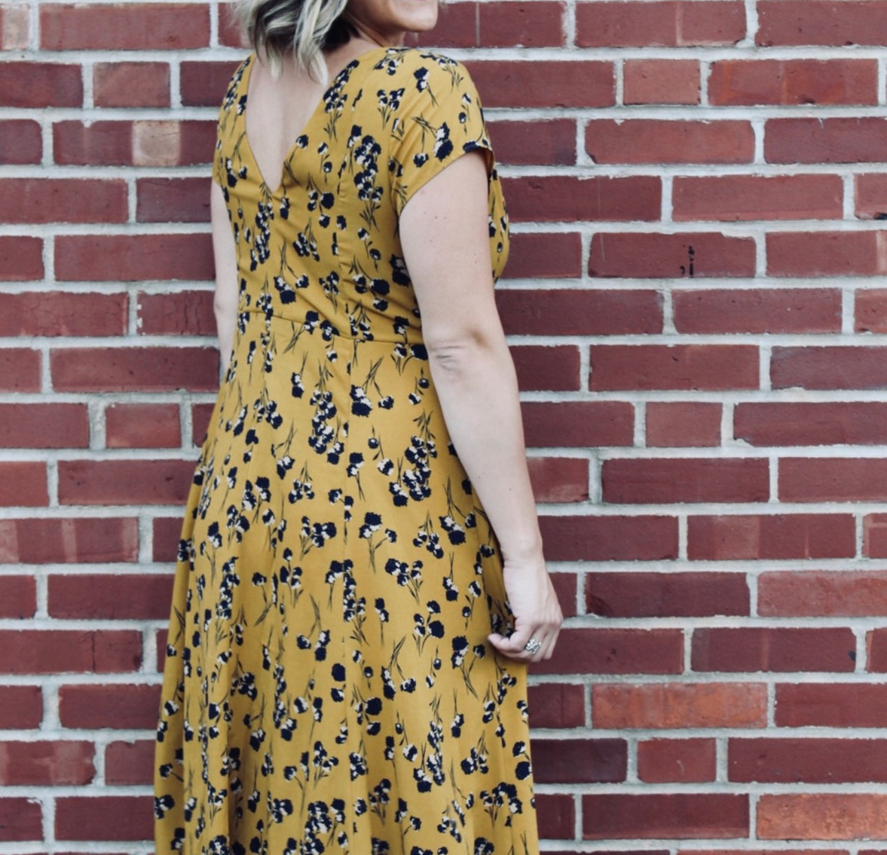 Navy Flower Dress