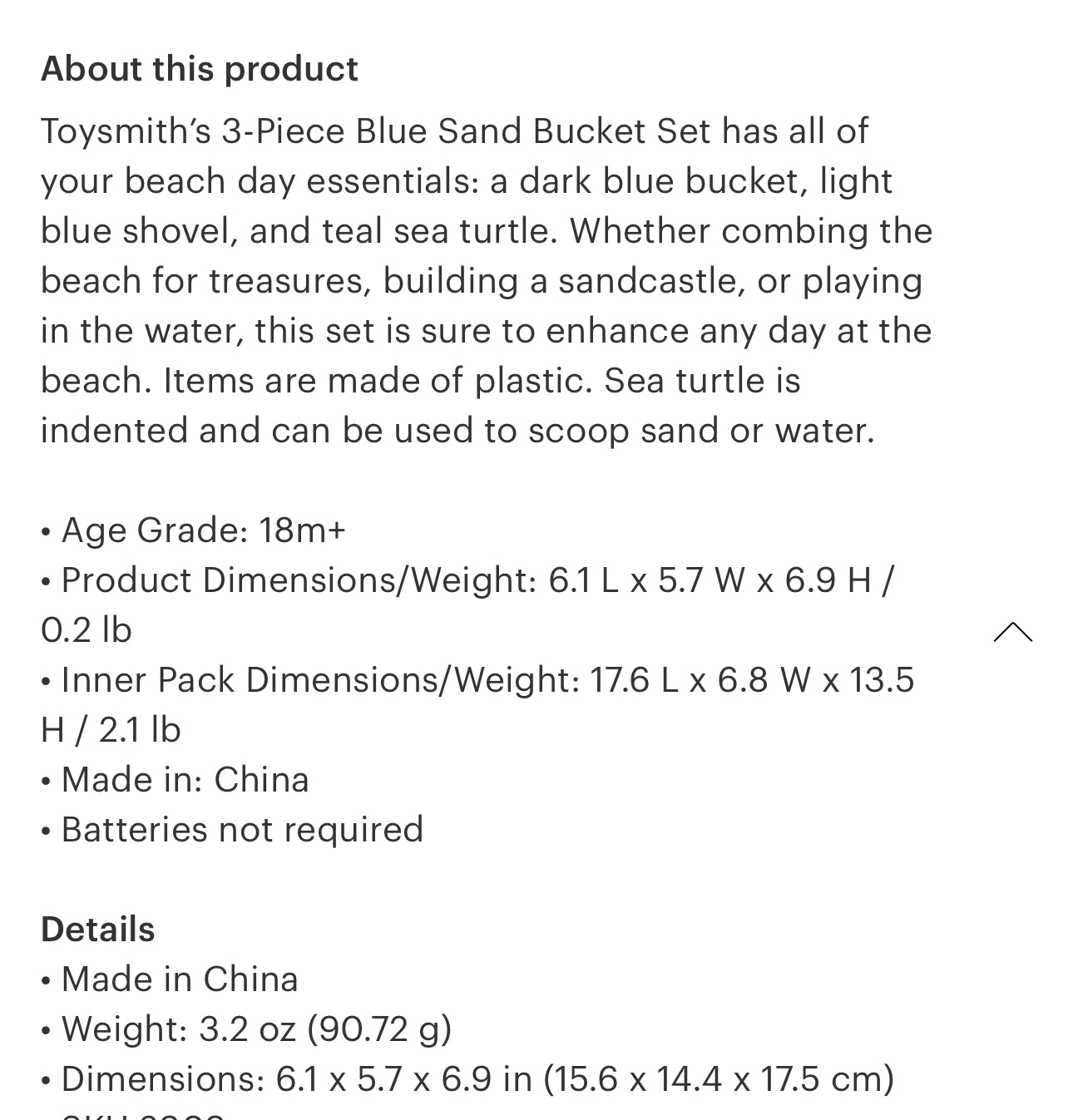 3PC Sand Bucket