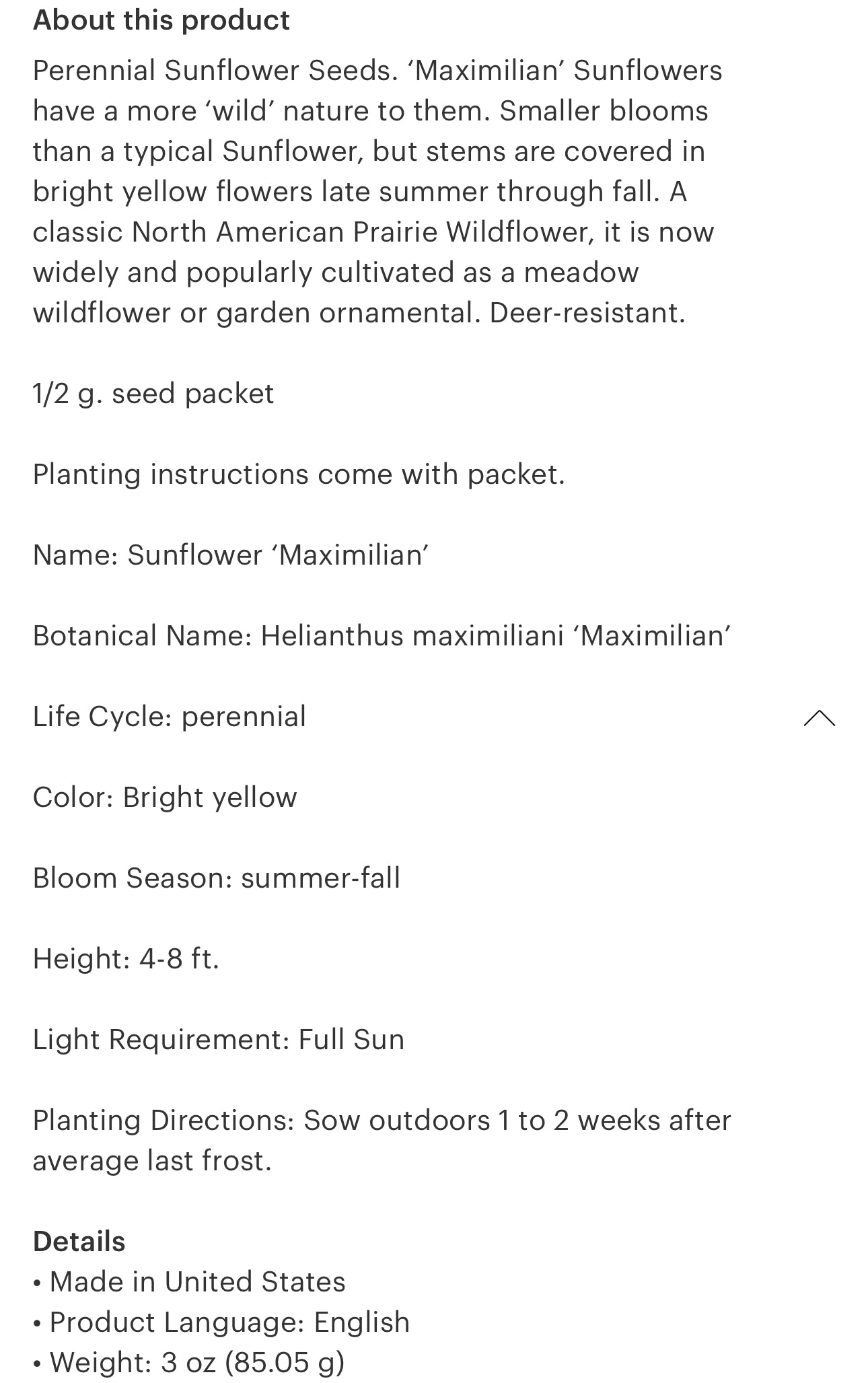 Sunflower Seeds “Maximilian”