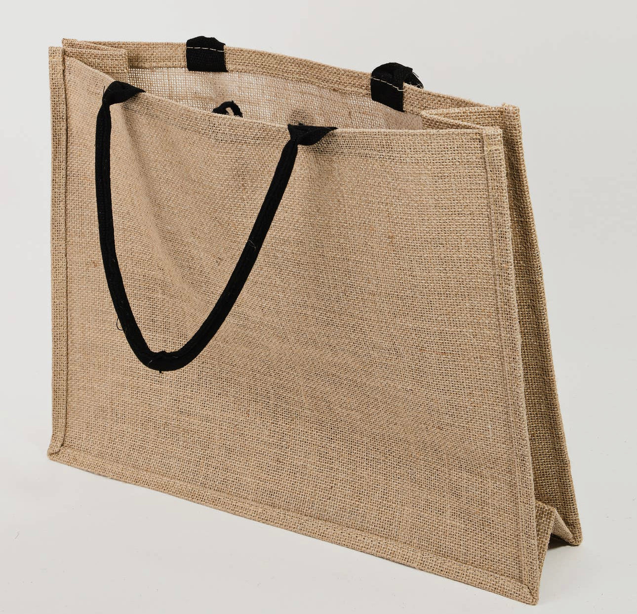 Black Jute Tote Bag