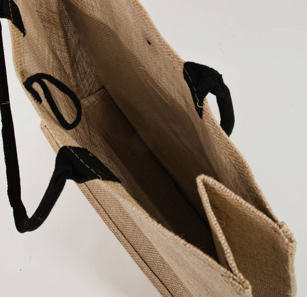 Black Jute Tote Bag