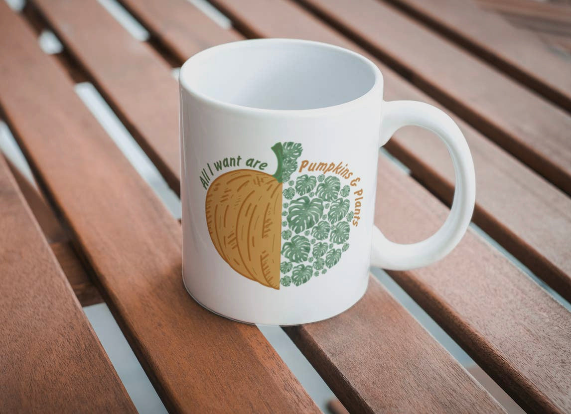 Pumpkins & Plants Mug