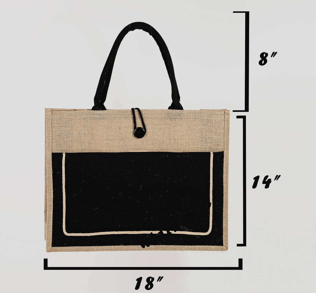 Tan Jute Tote Bag